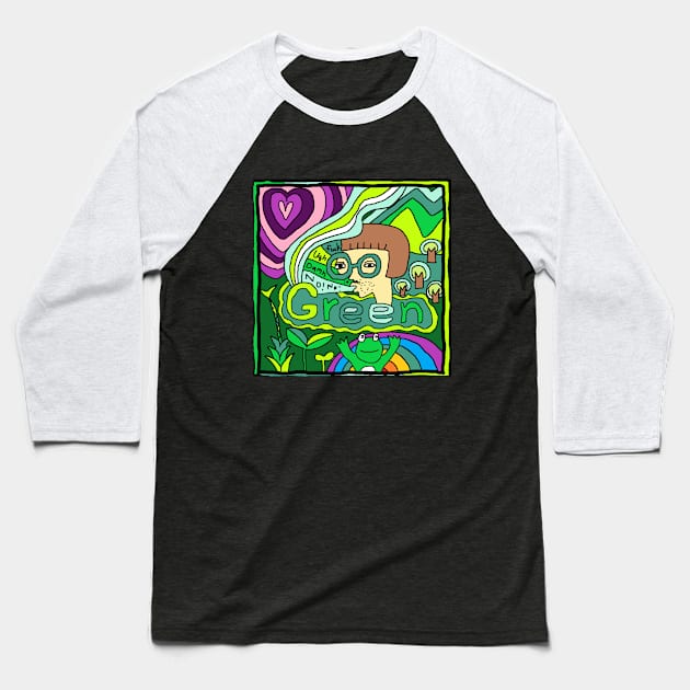 a green imagination Baseball T-Shirt by zzzozzo